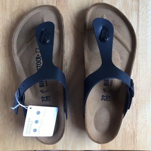 Birkenstock Black Gizeh Sandal, NWT size 39